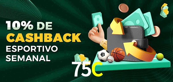 10% de bônus de cashback na 75C
