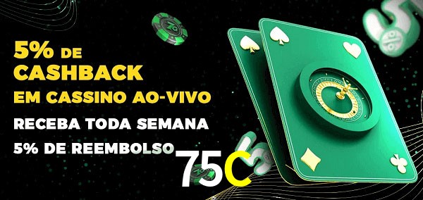Promoções do cassino ao Vivo 75C